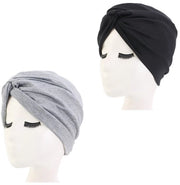 2 pezzi di turbante - morbido/cotonato - fissato/tegolato - duraturo disponibile in diverse colori - ideale per la perdita capillare - sciarpa per la testa