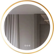 Specchio Bagno LED in Acciaio Inox con Illuminazione Dimmerabile e Defogger - Moderno e Impermeabile - 80CM