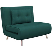 Poltrona Letto Singolo 3 in 1 ¨C zephmum ¨C Verde Scuro, Velluto, 100x88x83cm