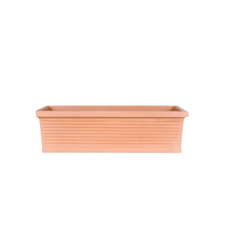 Cheonda - Garden Italia Balconetta Millerighe GBM 50×18 cm in Resina – Made in Italy, Resistente al Gelo e Antiurto Colore: IMPRUNETA
