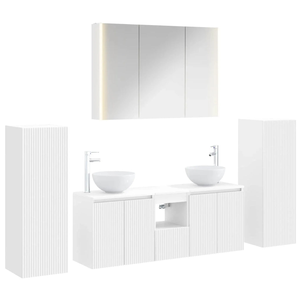 Set di mobili per il bagno 6 pcs Bianco 3407151