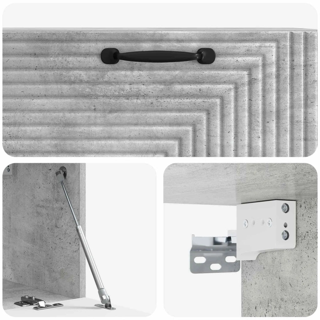 Mobile Porta TV da Muro Grigio Cemento 78,5 x 31 x 30 cm