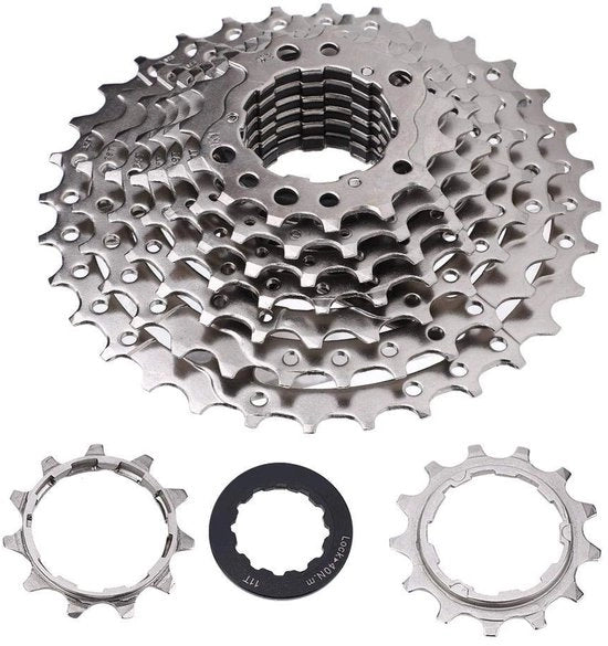 Cassette per bicicletta da montagna 9/10/11/12 velocità - ingranaggio libero - accessorio per bicicletta da montagna - acciaio resistente - design a forma di foglia - duraturo e leggero