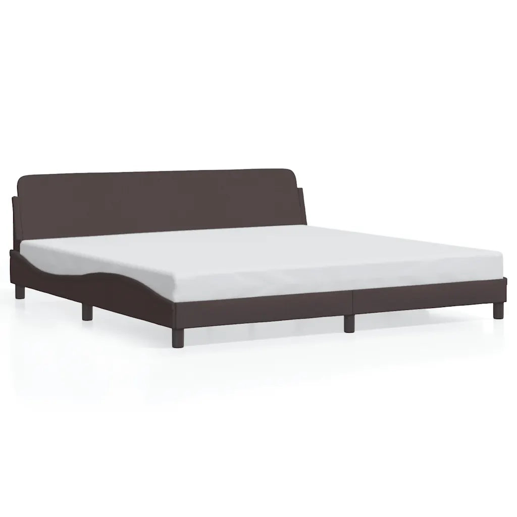Giroletto con Testiera Marrone Scuro 200x200 cm in Tessutocod mxl 113845