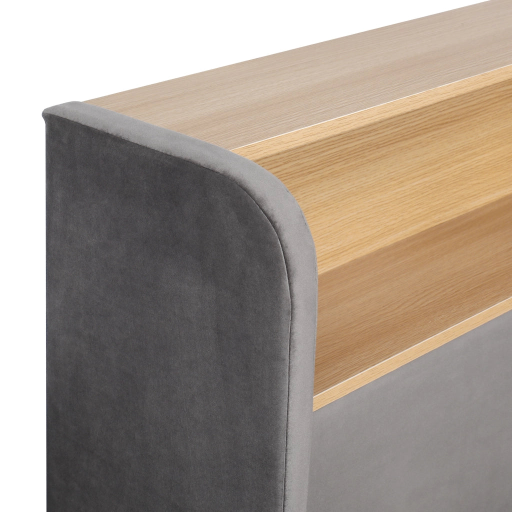Letto daybed 90x200 cm con contenitore idraulico, LED, USB e ricarica Type-C