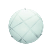 PLAFONIERA DARIO D 30 CM 1 LUCE E27 CROMO B/CO- 4,0 pz
