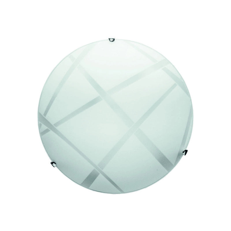 PLAFONIERA DARIO D 30 CM 1 LUCE E27 CROMO B/CO- 4,0 pz