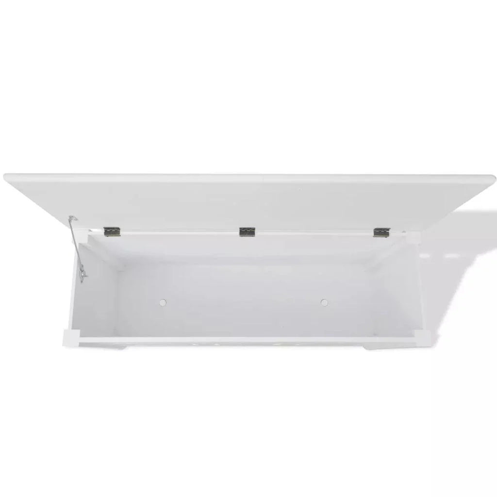 Pouf/sgabello/panca contenitore/mobile in stile barocco bianco 3002032