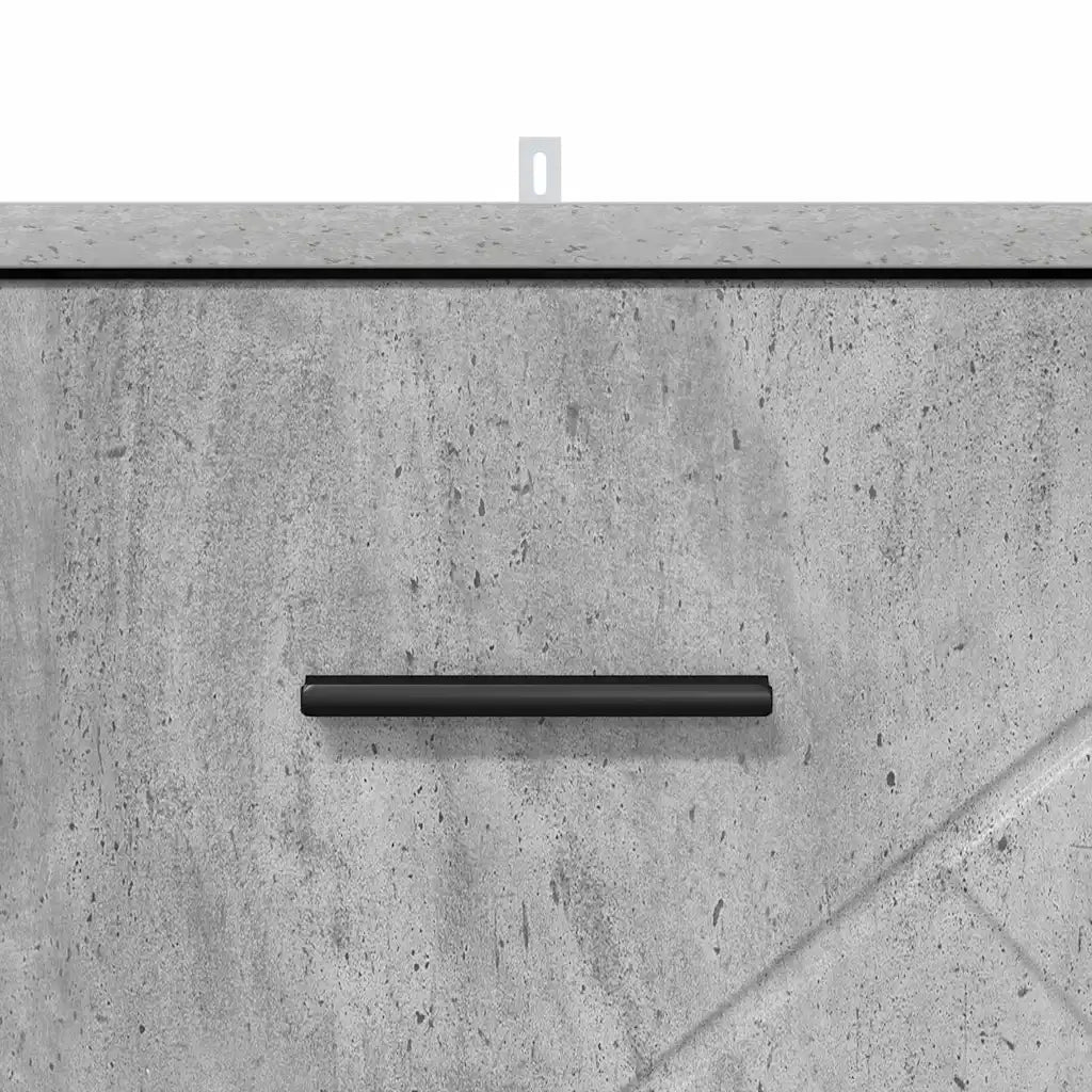 Armadio da Notte con cassetto Grigio cemento 38 x 38 x 66 cm 883377