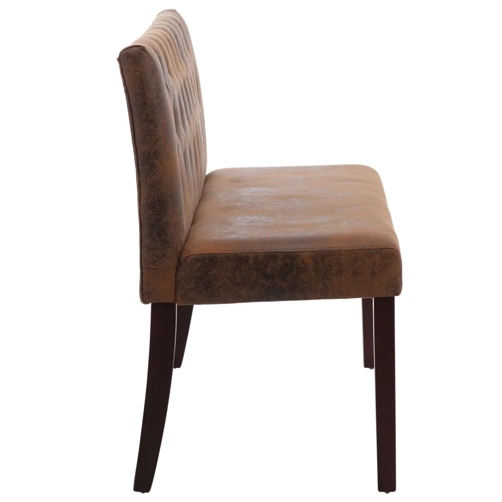 Panca 148,5 cm Marrone in Similpelle Scamosciata 288571