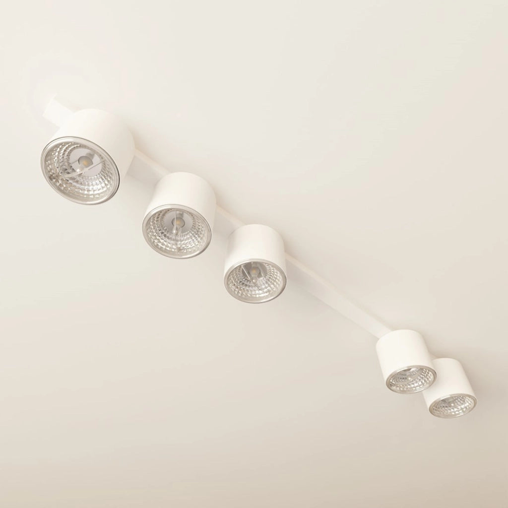 Faretto da soffitto Nano in acciaio bianco opaco