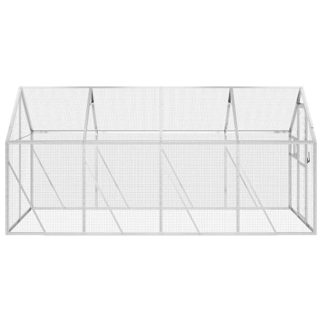 Voliera Argento 1,79x4x1,85 m in Alluminio 3155797