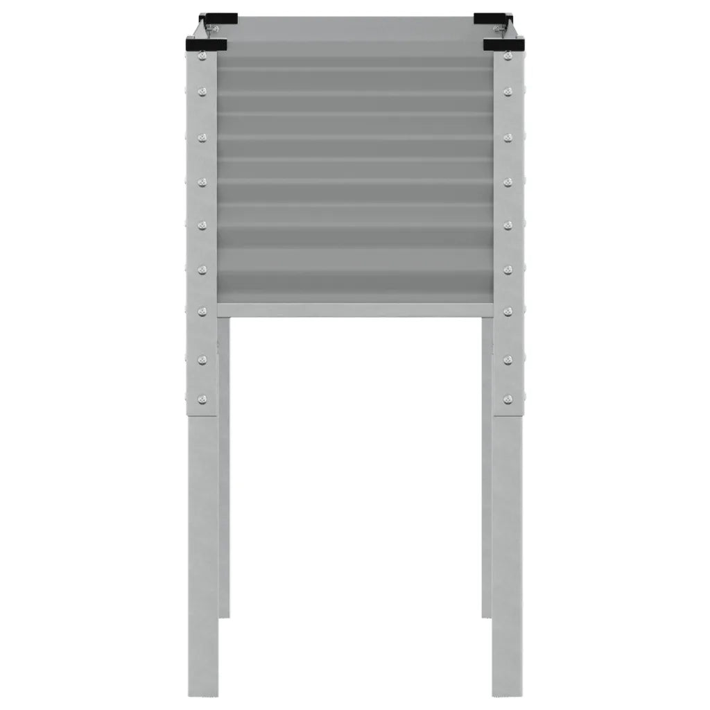 Fioriera | Cassetta per fiori | Vaso da Giardino Grigia 45x45x88 cm in Acciaio