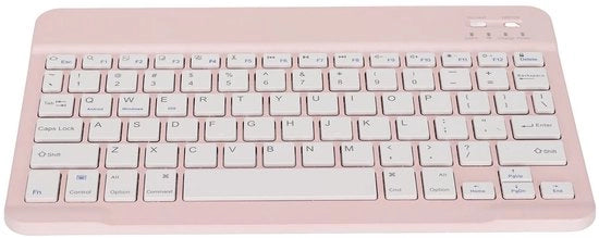 Tastiera Bluetooth compatibile con tablet e laptop - Design ergonomico - Compacto - Colorazione rossa - Ideale per l'uso in movimento