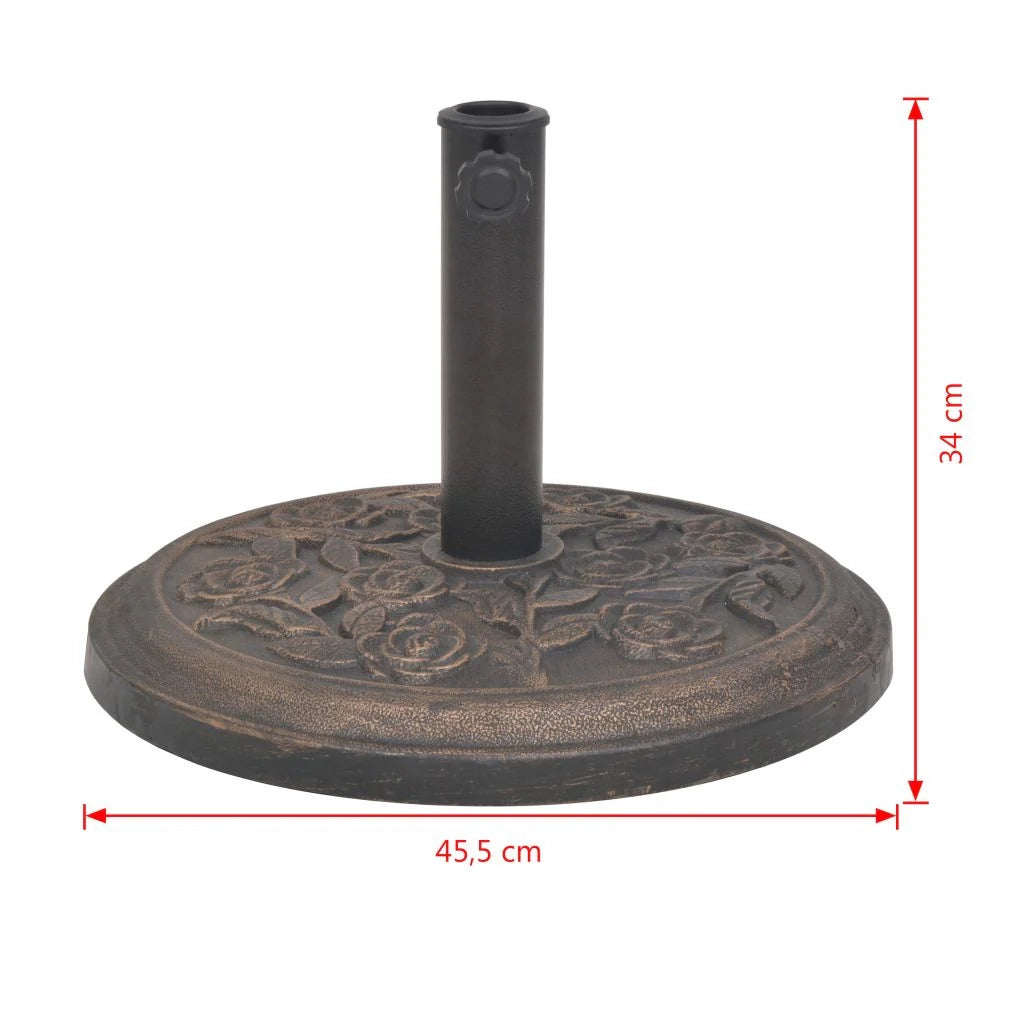 Base per ombrellone tonda in resina diametro 38 e 48 mm bronzo 9 kg 2202076