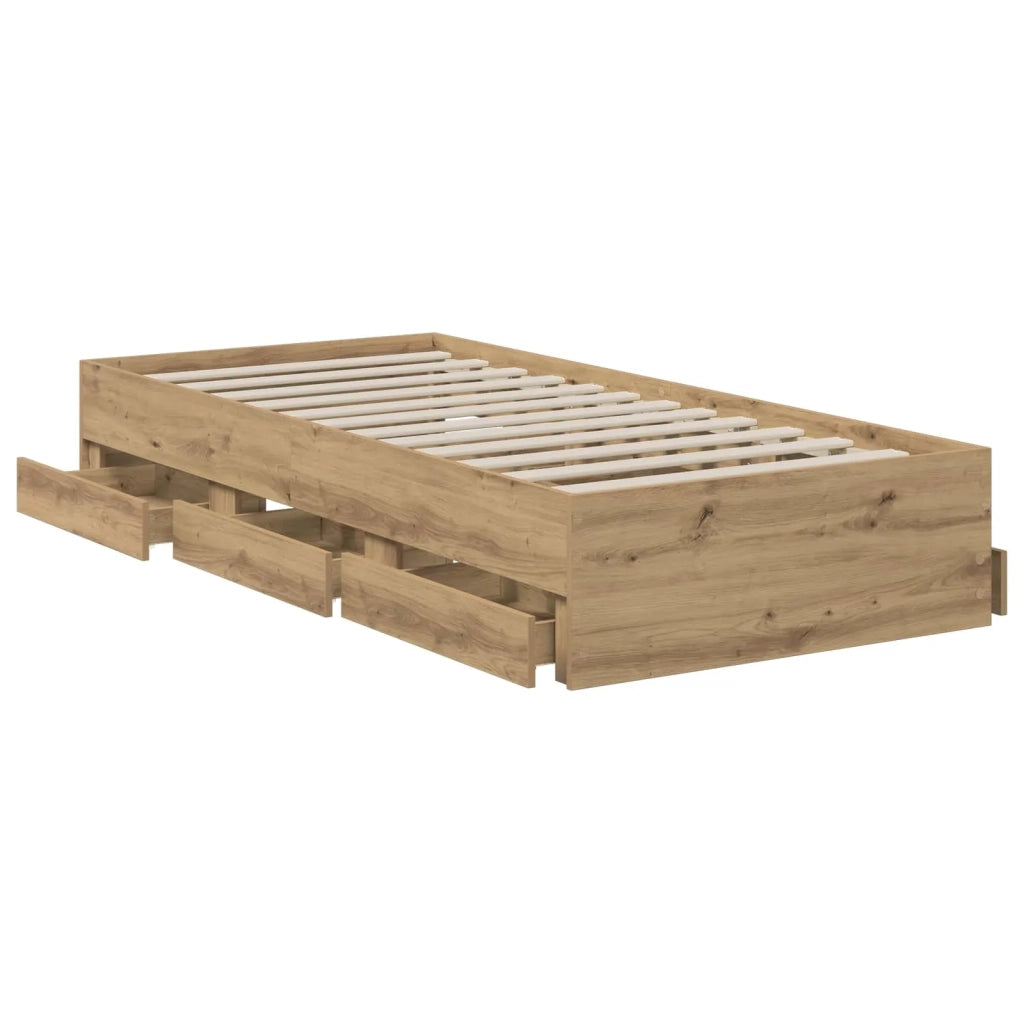 Telaio del letto con storage Rovere Artigianale 90 x 200 cm 3445765