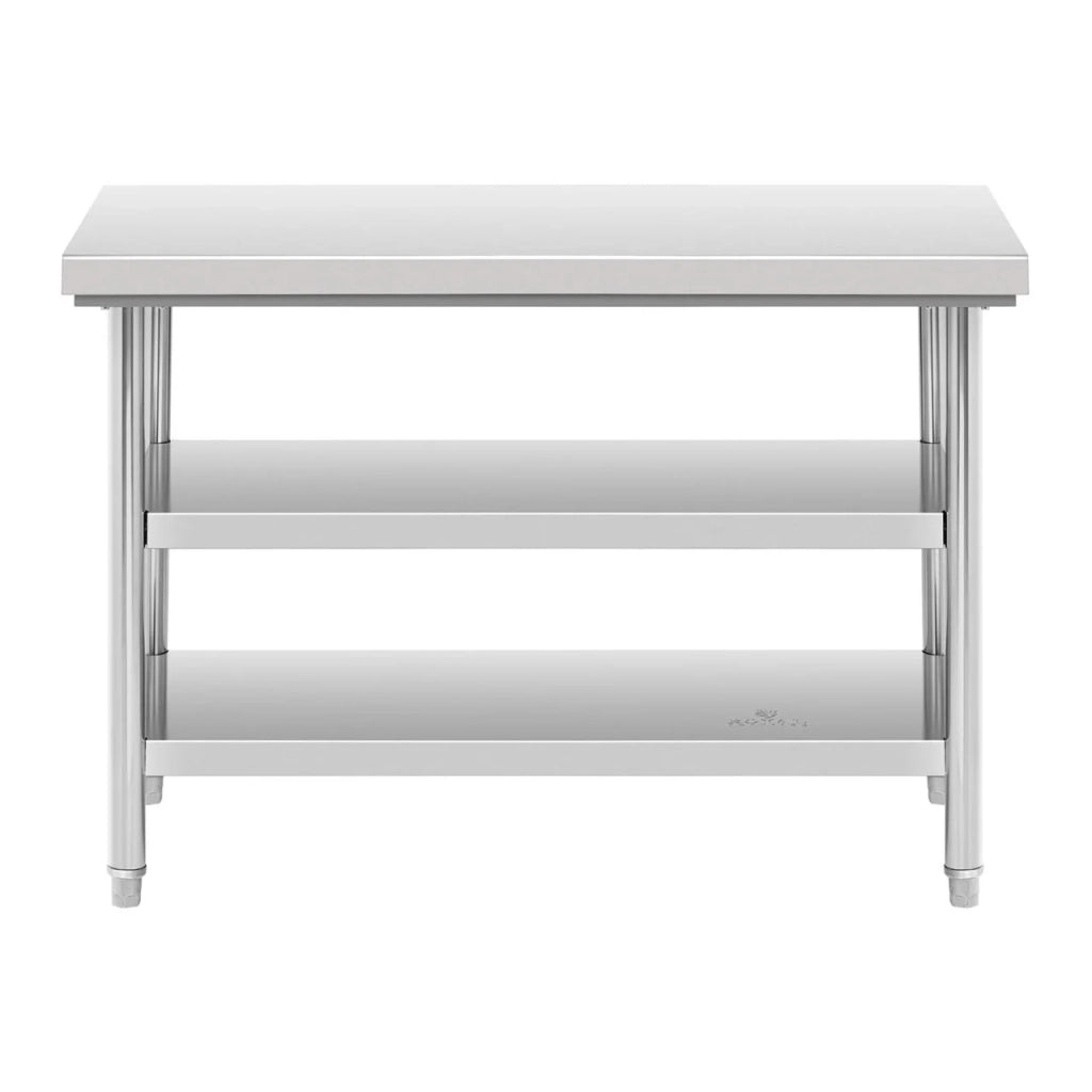 Tavolo da lavoro professionale da cucina 120 x 70 cm portata 115 kg acciaio inox 14_0003683