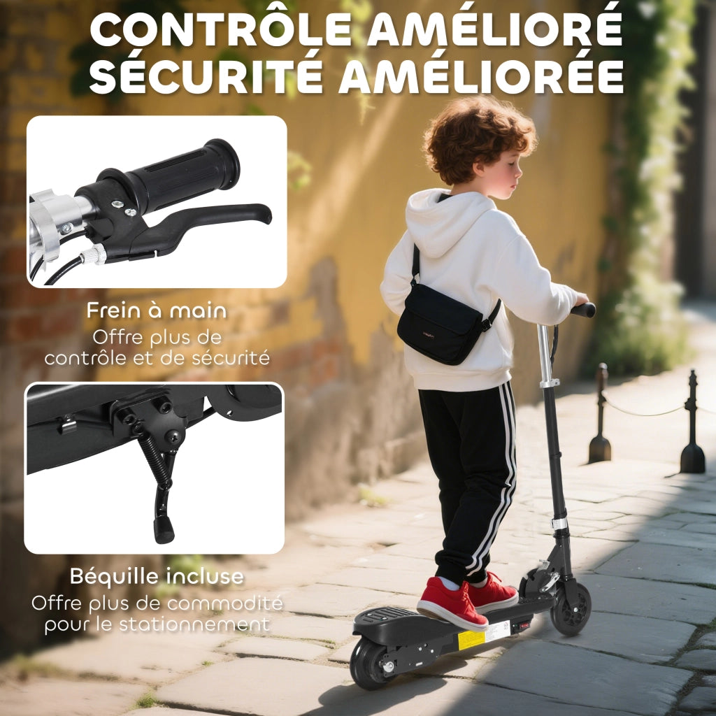 Monopattino elettrico pieghevole per bambini ¨C Minimal ¨C Nero 74x36x82,5-92,5 cm