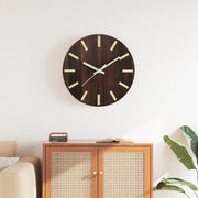 Orologio a Parete con Ore e Lancette Luminose Marrone Ø30 cm 4008404