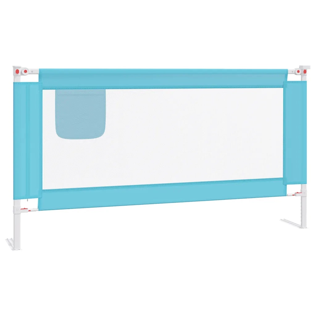 Sponda Letto di Sicurezza per Bambini Blu 160x25 cm in Tessuto 10212