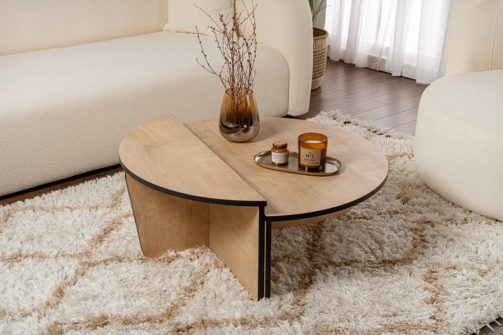 Tavolino in legno "Orion" 90 x 60 x 30 cm - Rovere miele