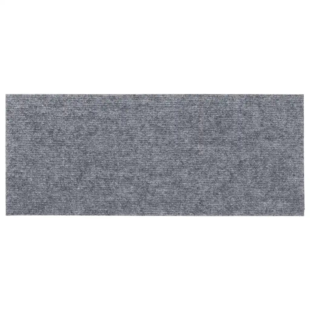 Tappetini per Scale Autoadesivi 30 pz Grigio Chiaro 60x25 cm