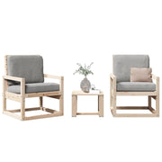Set Salotto da Giardino 3 pz in Legno Massello di Pinocod mxl 113662