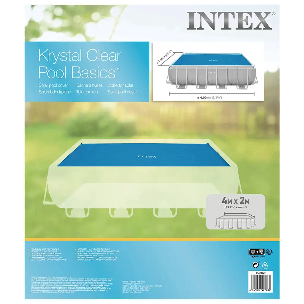 INTEX Copertura Solare per Piscina Blu 378x186 cm in Polietilene 3202957