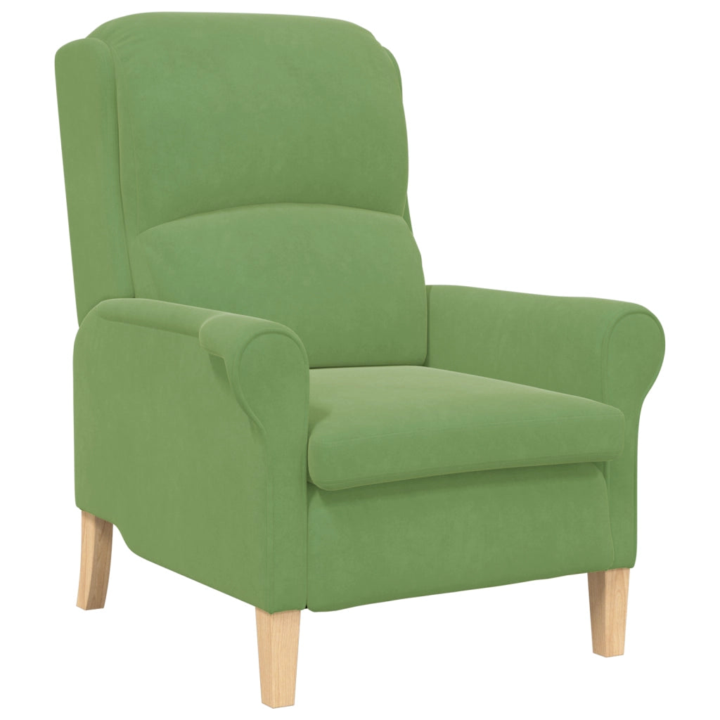 Poltrona Verde Chiaro Verde chiaro Tessuto, Legno