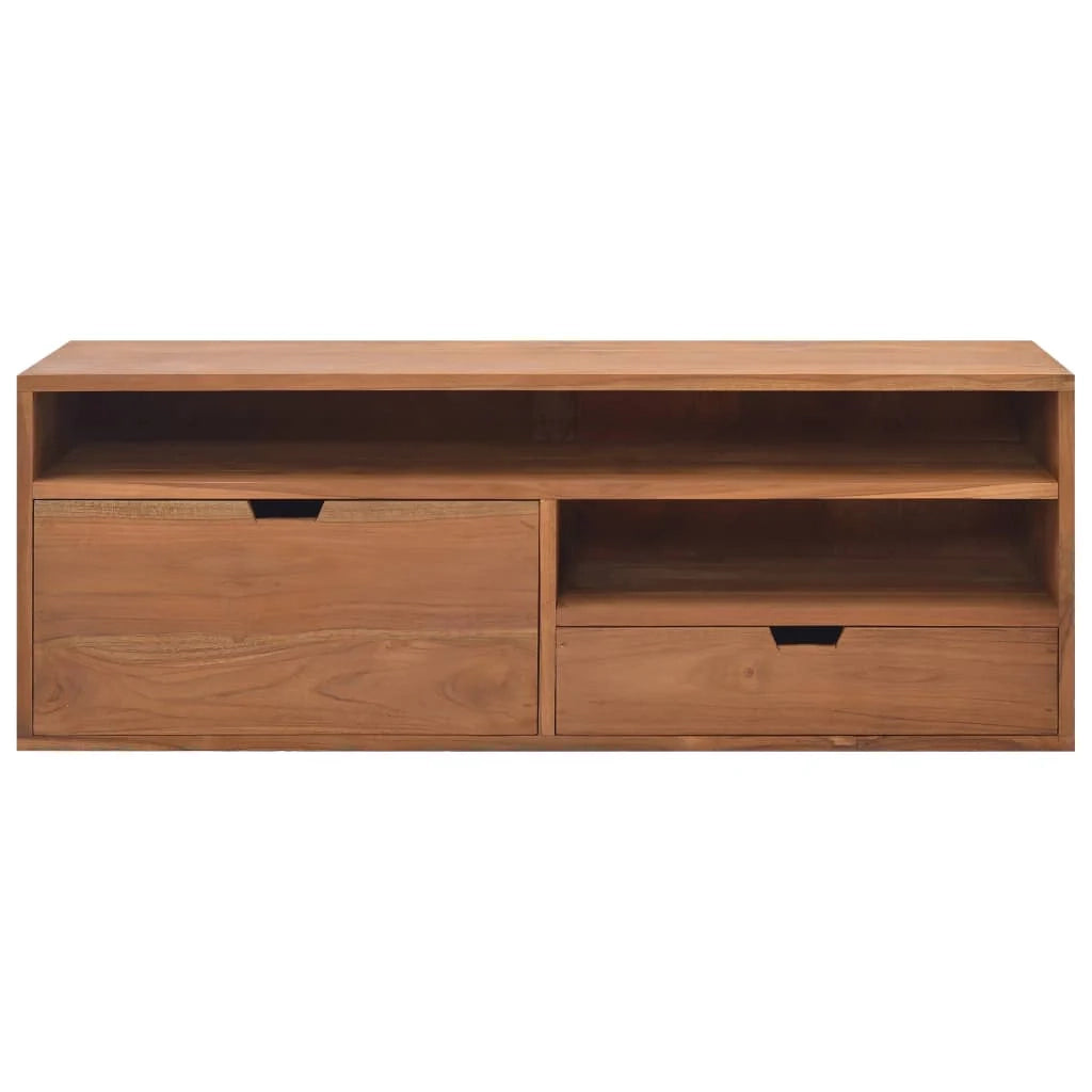 Mobile TV multimediale scaffale per televisione televisione buffet sala da pranzo soggiorno camera da letto 110 x 30 x 40 cm legno massello di teak marrone 02_0025725