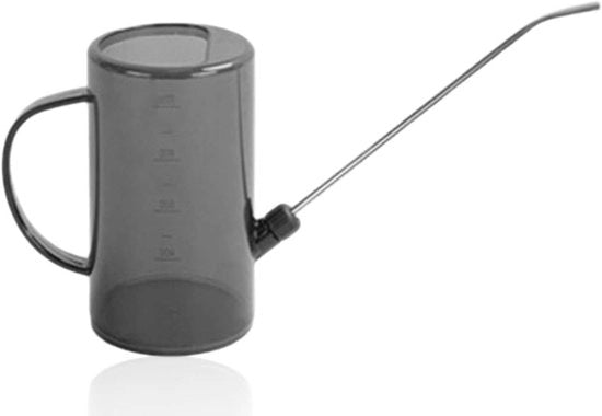 Tuingieter con lungo tubo di 1 litro - Per piante da appartamento, fiori e giardino (sterrengrijs)
