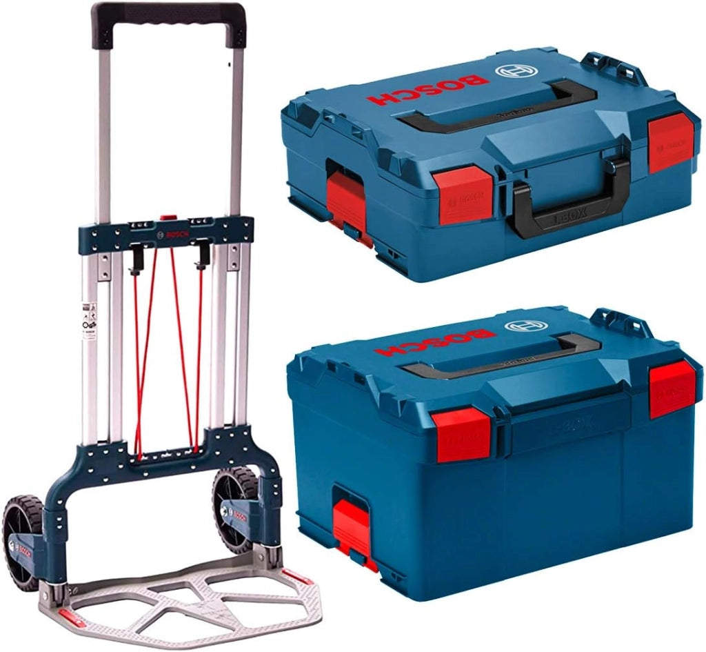 BOSCH Kit 18V BK601 (GST 18 V-LI S + GKS 18 V-LI + GSS 18V-10 + GSR 18V-55 + GBH 18V-21 + GWS 18-125 V-LI + 2 Batterie di 4,0 Ah + Caricabatterie + 5 x L-Boxx 136 + L-Box 238 + Caddy)