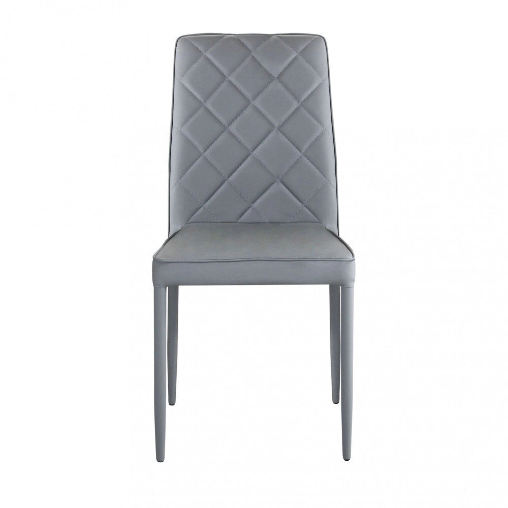 Sedia Blossom 41x50x91 h cm in Similpelle Grigio chiaro