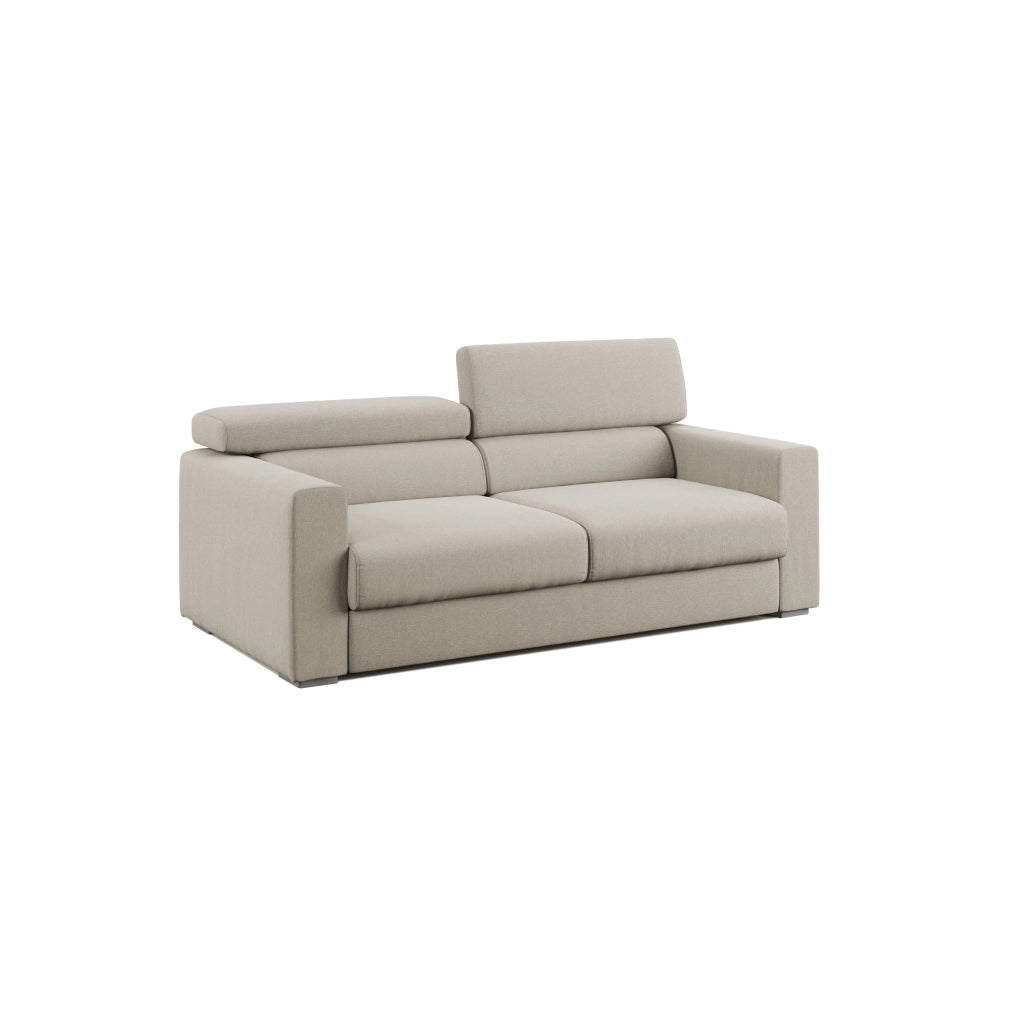 Dylan Divano con pouf estraibile 158 cm panna
