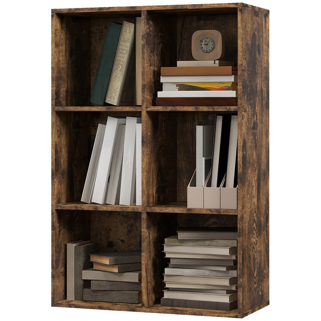 Libreria a scaffali con cubi ¨C Zephmum ¨C Marrone 65.5x30x97.5 cm