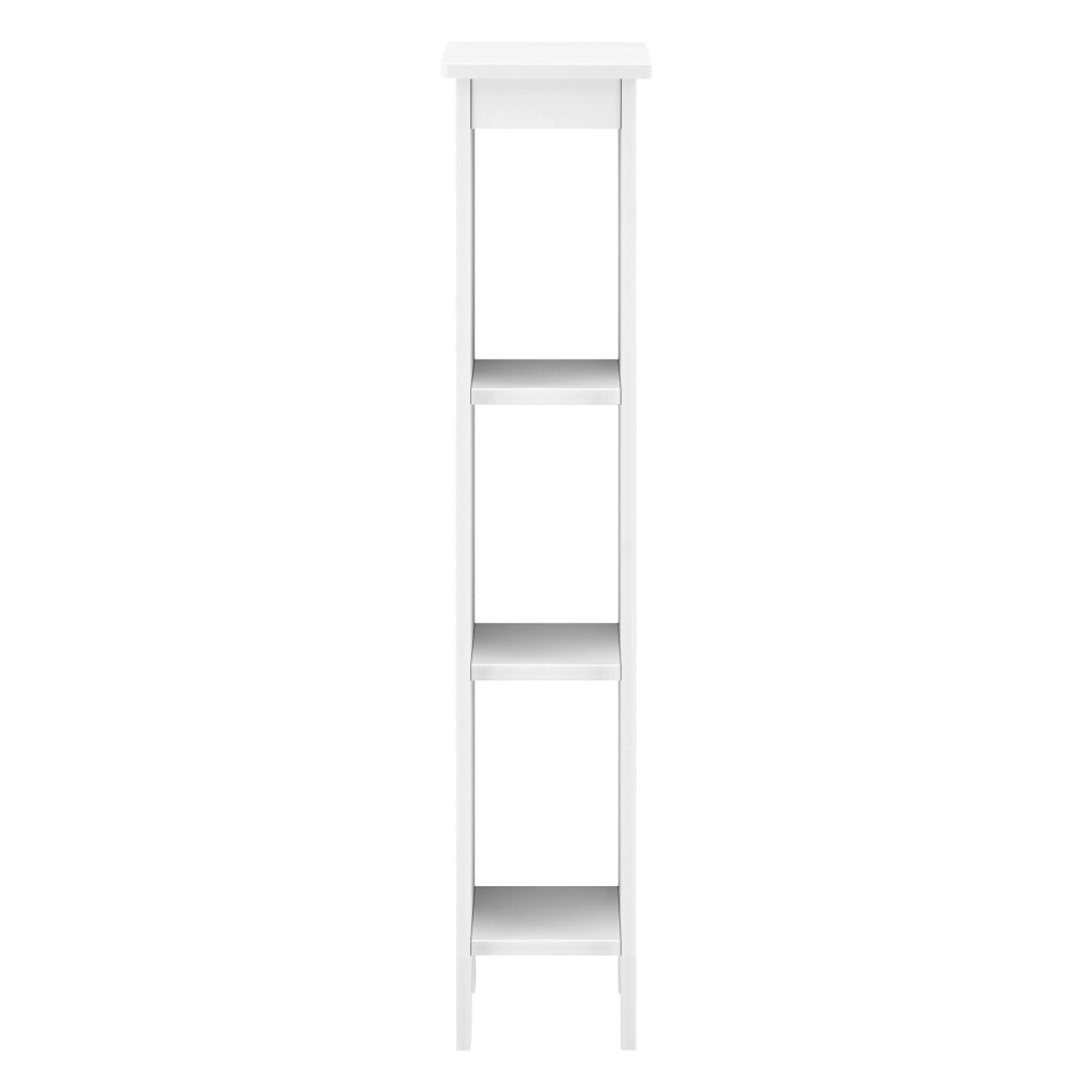 Scaffale a 3 Ripiani 80 x 17 x 17 cm Mobiletto Basso da Bagno Portaoggetti per Ingresso/Corridoio/Sala - Bianco