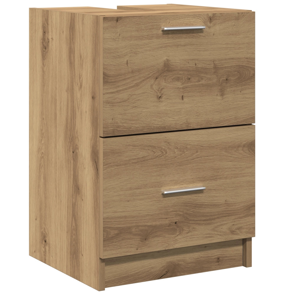 Mobile Lavabo Rovere Artigianale 40x37x59 cm Legno ingegnerizzato