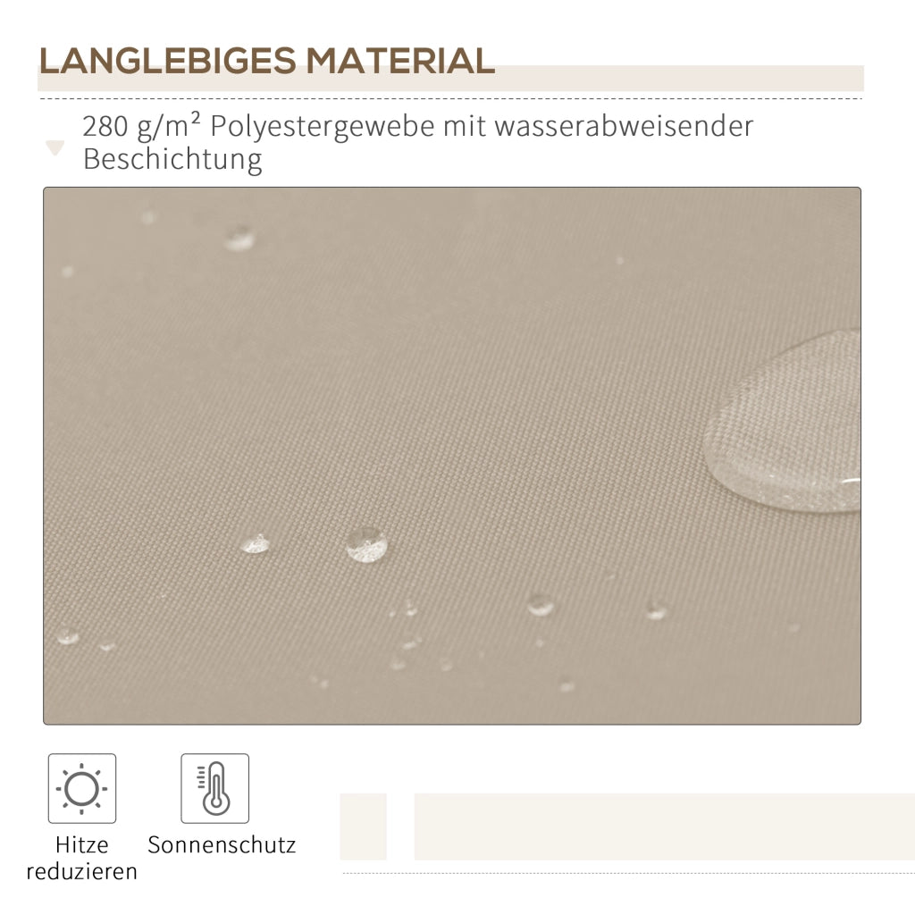 Tenda a braccio articolato in alluminio lunghezza 3.95 m colore beige ottima protezione solare per balcone e terrazza