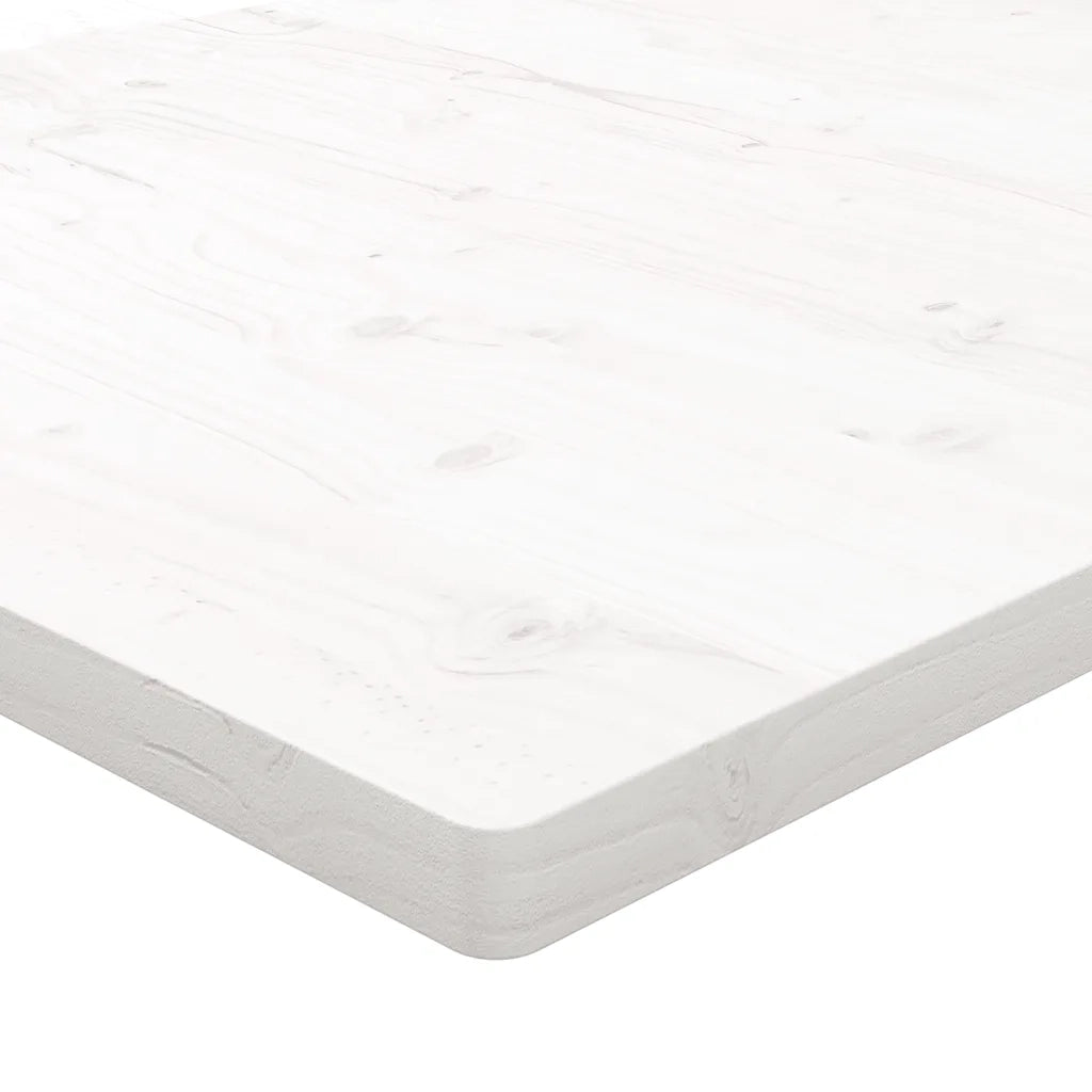 Piano Tavolo Bianco 70x70x2,5cm Legno Massello di Pino Quadrato