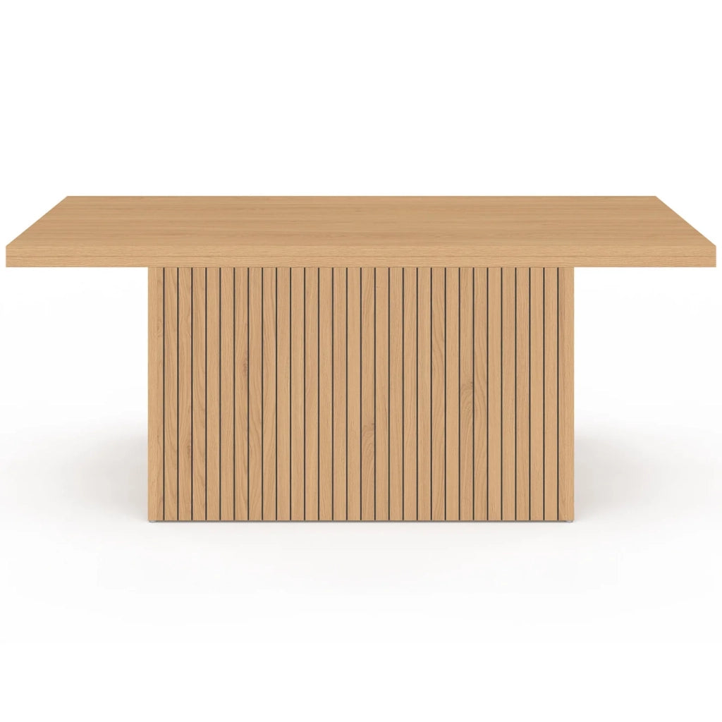IDMarket - Tavolino rettangolare con piano sollevabile, trasformabile in tavolo da pranzo JULIETTE, 100 cm, effetto doghe di legno
