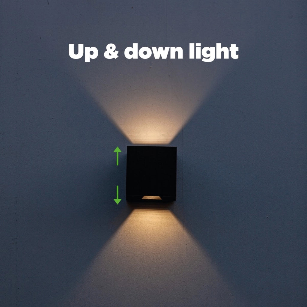 Applique esterno Lutec Gemini Beams nero LED 10W 3000K