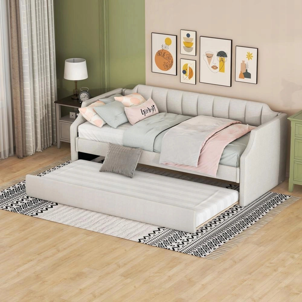 Letto imbottito - Xylo - 90x200 - Beige