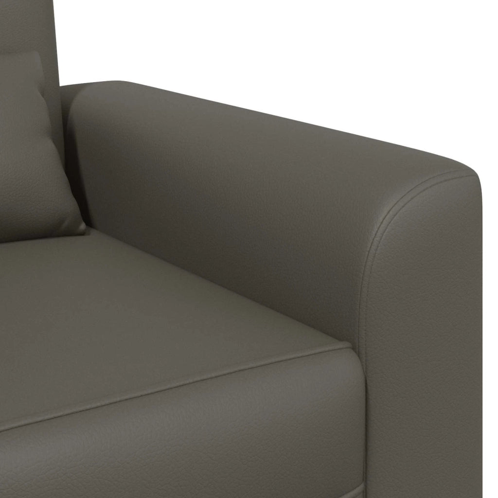 Poltrona-Divano Sedia-Poltroncina Grigio Similpelle