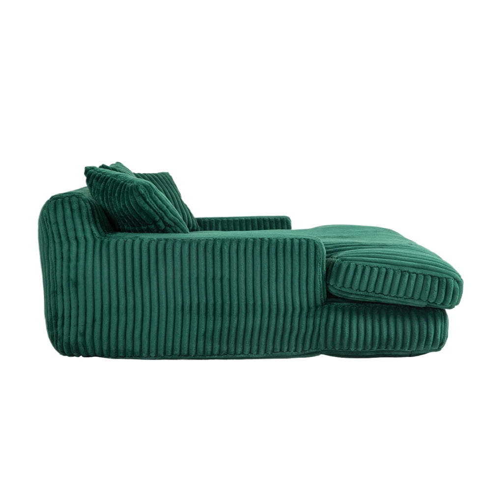 Divano Letto Singolo Cord Cloud Couch ¨C MINIMAL ¨C Verde, 3 Cuscini, Bodensofa