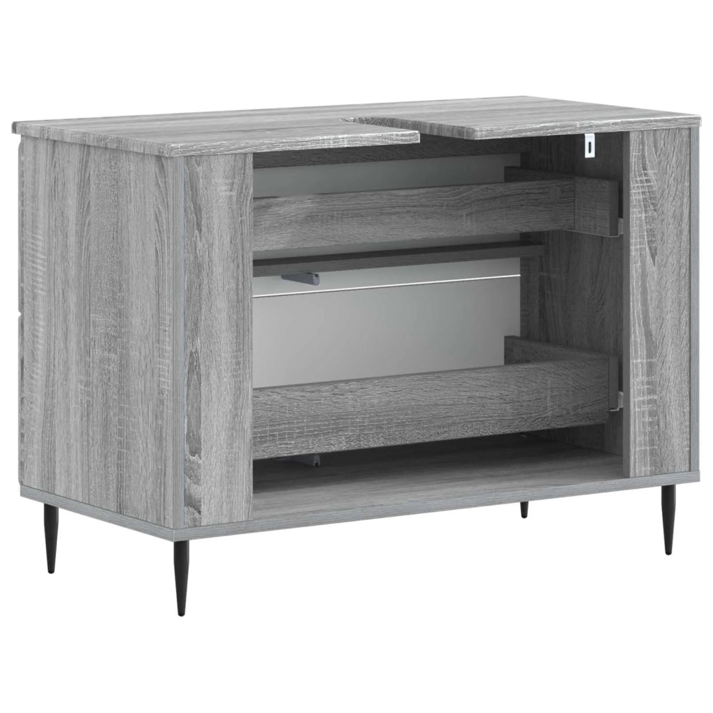 Armadio per Lavabo da Bagno ZWOLLE Sonoma grigio 896361