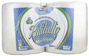 MAURY'S CARTA ASCIUGATUTTO INDUSTRIALE 2 ROTOLI PULITUTTO MAXI GIGANTI 1600 STRAPPI 3600GR HACCP