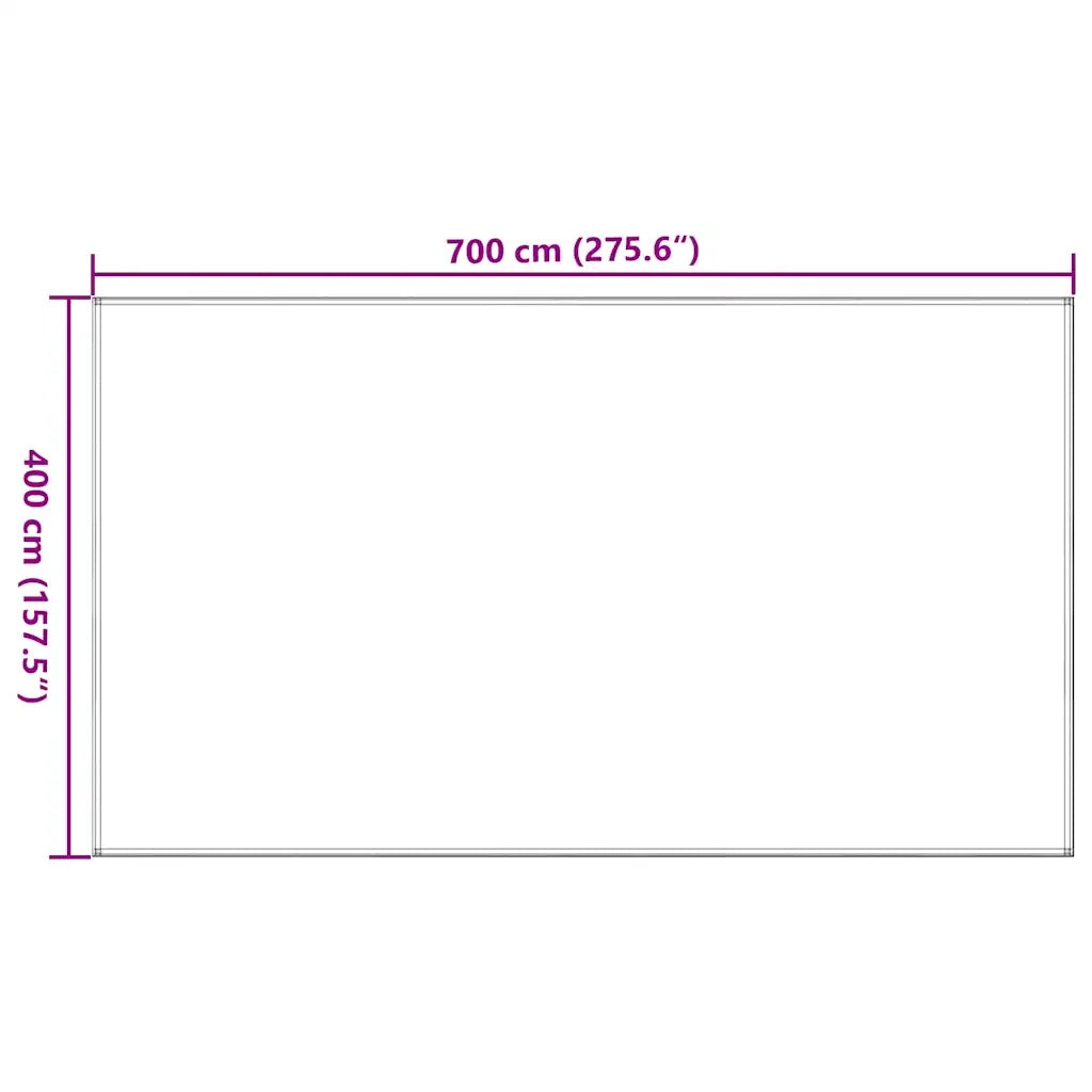 Tappeto da Tenda 400x700 cm Verde Scuro in HDPE 310714