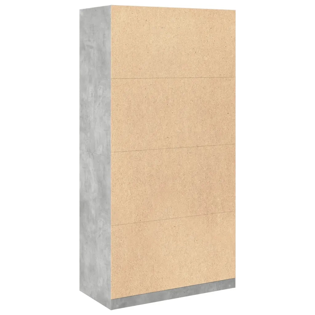 Armadio Grigio Cemento 100x50x200 cm in Legno Multistrato