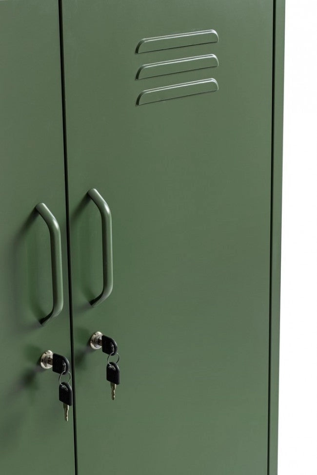 Mobile Basso 2 Ante 40x80x101,5 cm Cambridge in Acciaio Verde