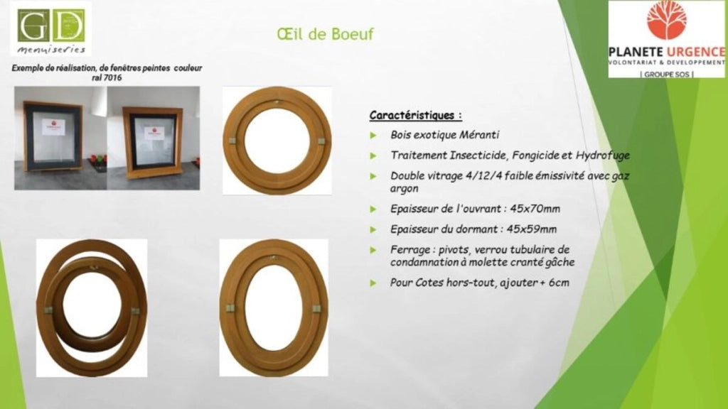OCCHIO DI BUE OVALE H 90 X L 60 - LEGNO senza maniglia